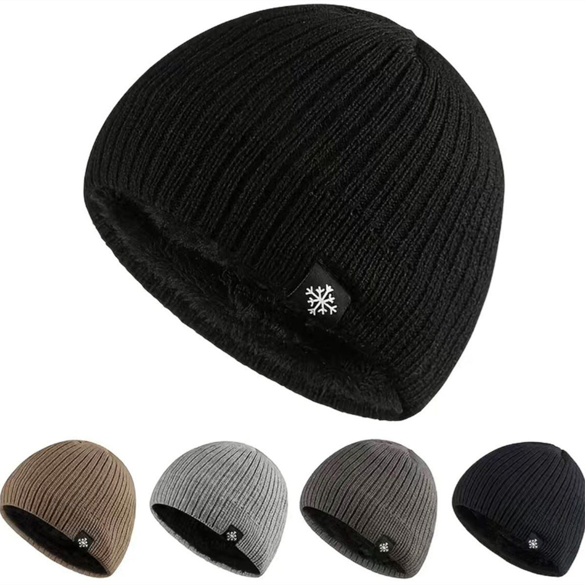 Bonnet en Tricot pour Hommes - Chapeau d'Hiver Épais pour Tous